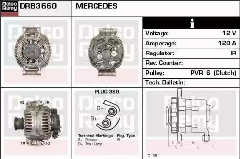 Remy DRB3660 - Генератор autospares.lv