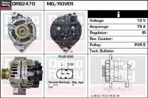 Remy DRB2470 - Генератор autospares.lv