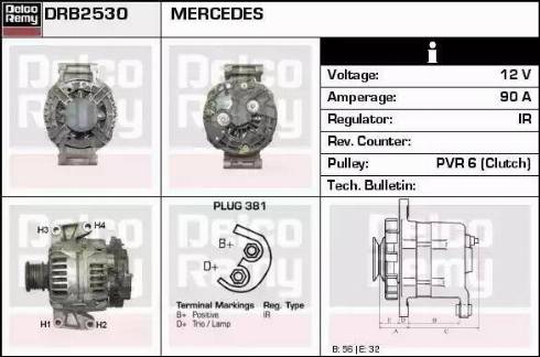 Remy DRB2530 - Генератор autospares.lv