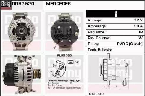 Remy DRB2520 - Генератор autospares.lv