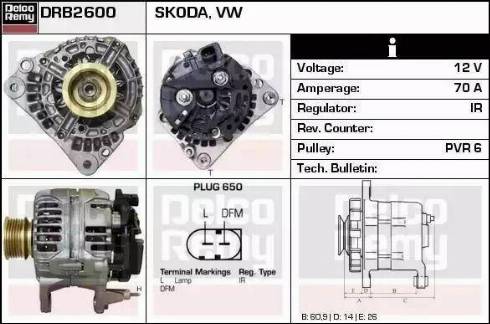 Remy DRB2600 - Генератор autospares.lv