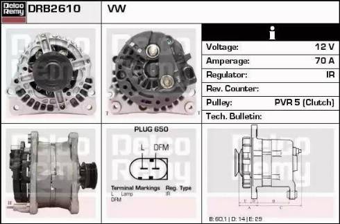 Remy DRB2610 - Генератор autospares.lv