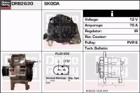 Remy DRB2630 - Генератор autospares.lv