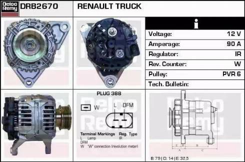 Remy DRB2670 - Генератор autospares.lv