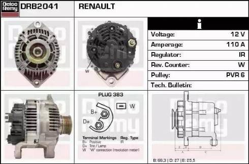 Remy DRB2041 - Генератор autospares.lv