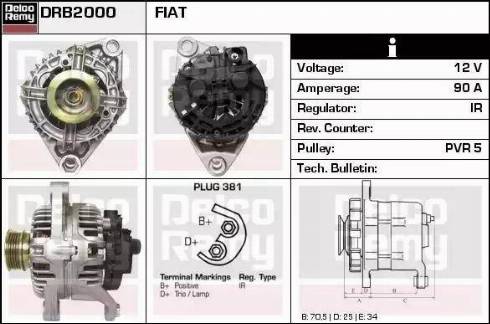 Remy DRB2000 - Генератор autospares.lv