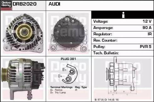 Remy DRB2020 - Генератор autospares.lv