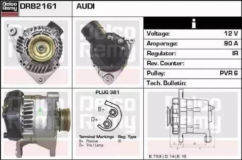 Remy DRB2161 - Генератор autospares.lv