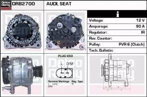 Remy DRB2700 - Генератор autospares.lv