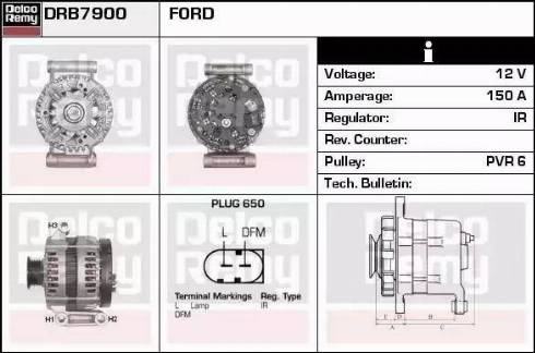 Remy DRB7900 - Генератор autospares.lv