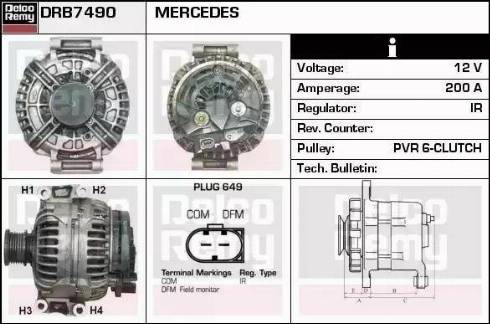 Remy DRB7490 - Генератор autospares.lv