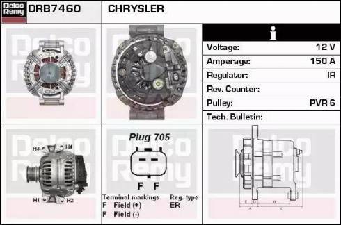 Remy DRB7460 - Генератор autospares.lv