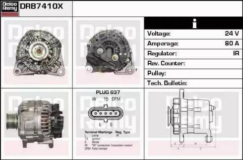 Remy DRB7410X - Генератор autospares.lv