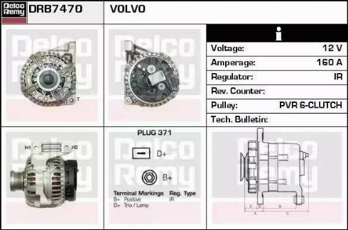 Remy DRB7470 - Генератор autospares.lv