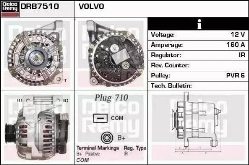 Remy DRB7510 - Генератор autospares.lv