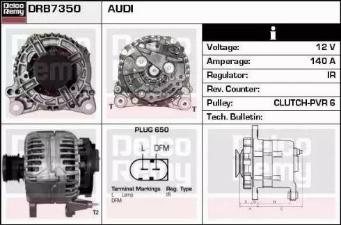 Remy DRB7350 - Генератор autospares.lv