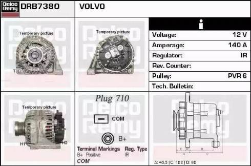 Remy DRB7380 - Генератор autospares.lv