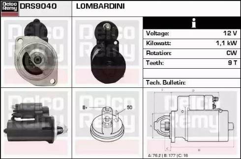 Remy DRS9040 - Стартер autospares.lv