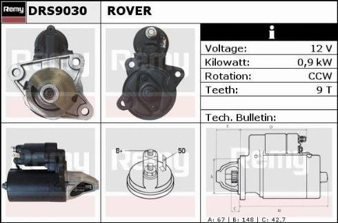 Remy DRS9030X - Стартер autospares.lv