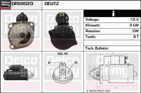 Remy DRS9020 - Стартер autospares.lv