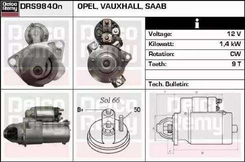 Remy DRS9840N - Стартер autospares.lv