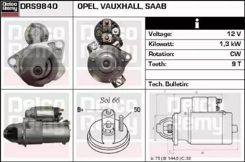 Remy DRS9840 - Стартер autospares.lv