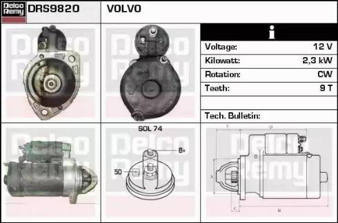 Remy DRS9820 - Стартер autospares.lv