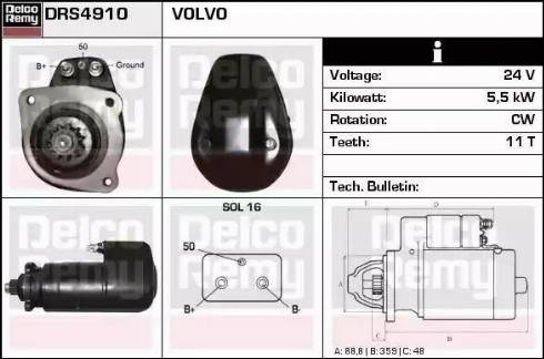 Remy DRS4910 - Стартер autospares.lv