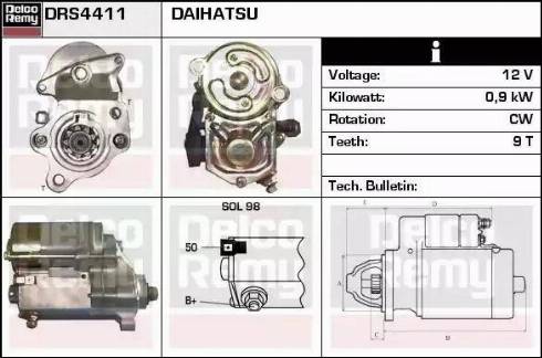 Remy DRS4411 - Стартер autospares.lv