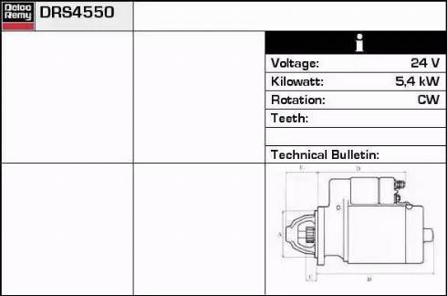 Remy DRS4550 - Стартер autospares.lv