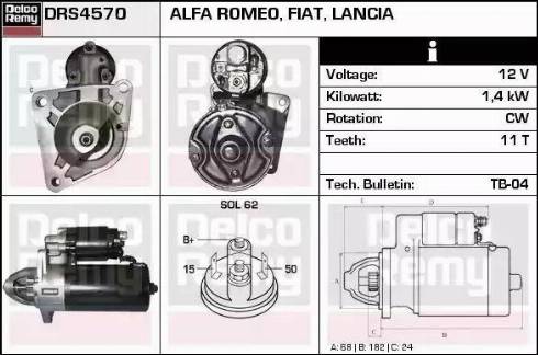 Remy DRS4570 - Стартер autospares.lv