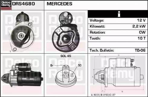 Remy DRS4680 - Стартер autospares.lv