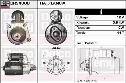 Remy DRS4800 - Стартер autospares.lv