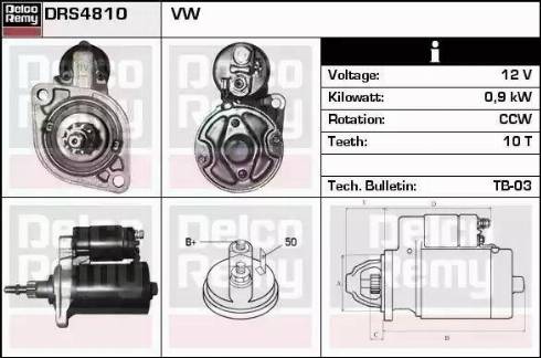 Remy DRS4810 - Стартер autospares.lv