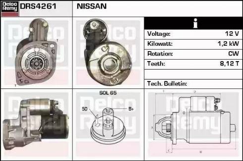 Remy DRS4261 - Стартер autospares.lv