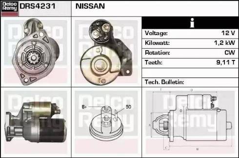 Remy DRS4231 - Стартер autospares.lv