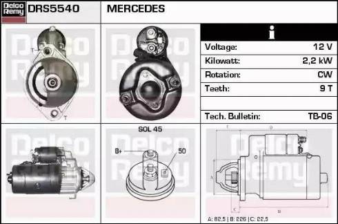 Remy DRS5540 - Стартер autospares.lv