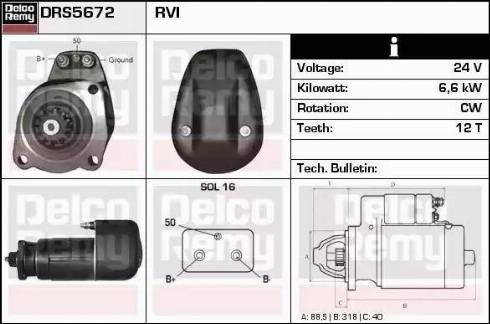 Remy DRS5672 - Стартер autospares.lv