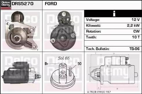 Remy DRS5270 - Стартер autospares.lv