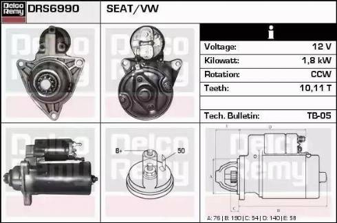 Remy DRS6990 - Стартер autospares.lv