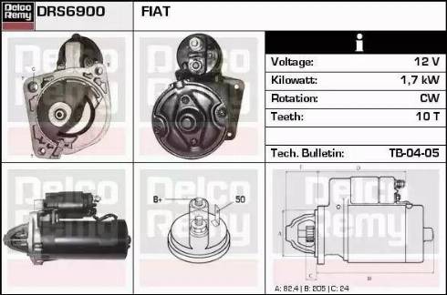 Remy DRS6900 - Стартер autospares.lv