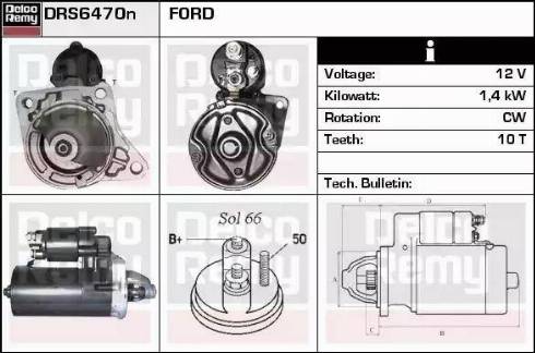 Remy DRS6470N - Стартер autospares.lv