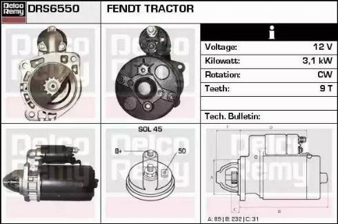 Remy DRS6550 - Стартер autospares.lv