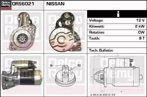 Remy DRS6021 - Стартер autospares.lv