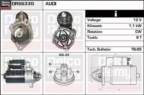 Remy DRS6330 - Стартер autospares.lv