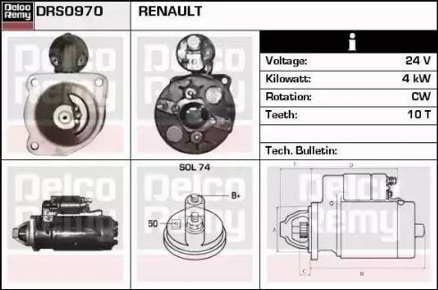 Remy DRS0970 - Стартер autospares.lv