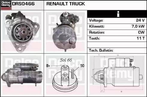 Remy DRS0466 - Стартер autospares.lv