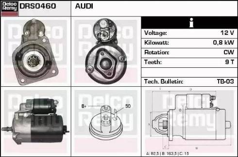 Remy DRS0460 - Стартер autospares.lv