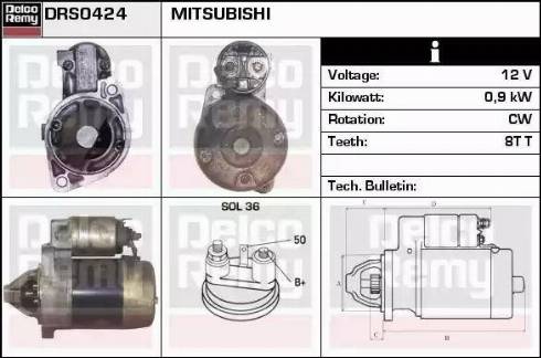 Remy DRS0424 - Стартер autospares.lv