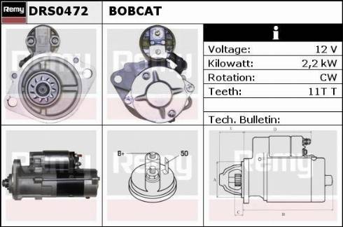 Remy DRS0472 - Стартер autospares.lv